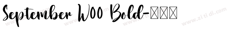 September W00 Bold字体转换